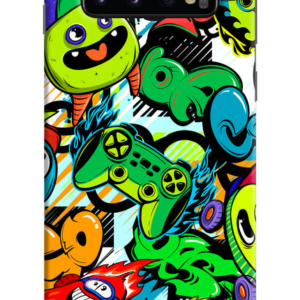 Game Doodle Samsung S10 Hard Case Back Cover by Casekaro