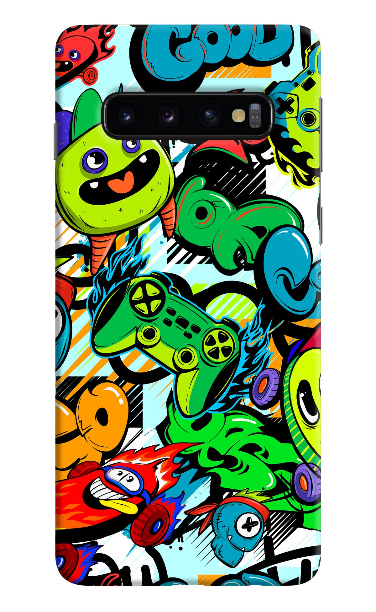 Game Doodle Samsung S10 Hard Case Back Cover by Casekaro