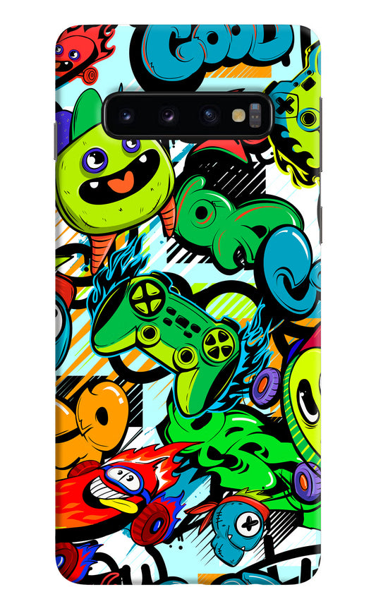 Game Doodle Samsung S10 Hard Case Back Cover by Casekaro