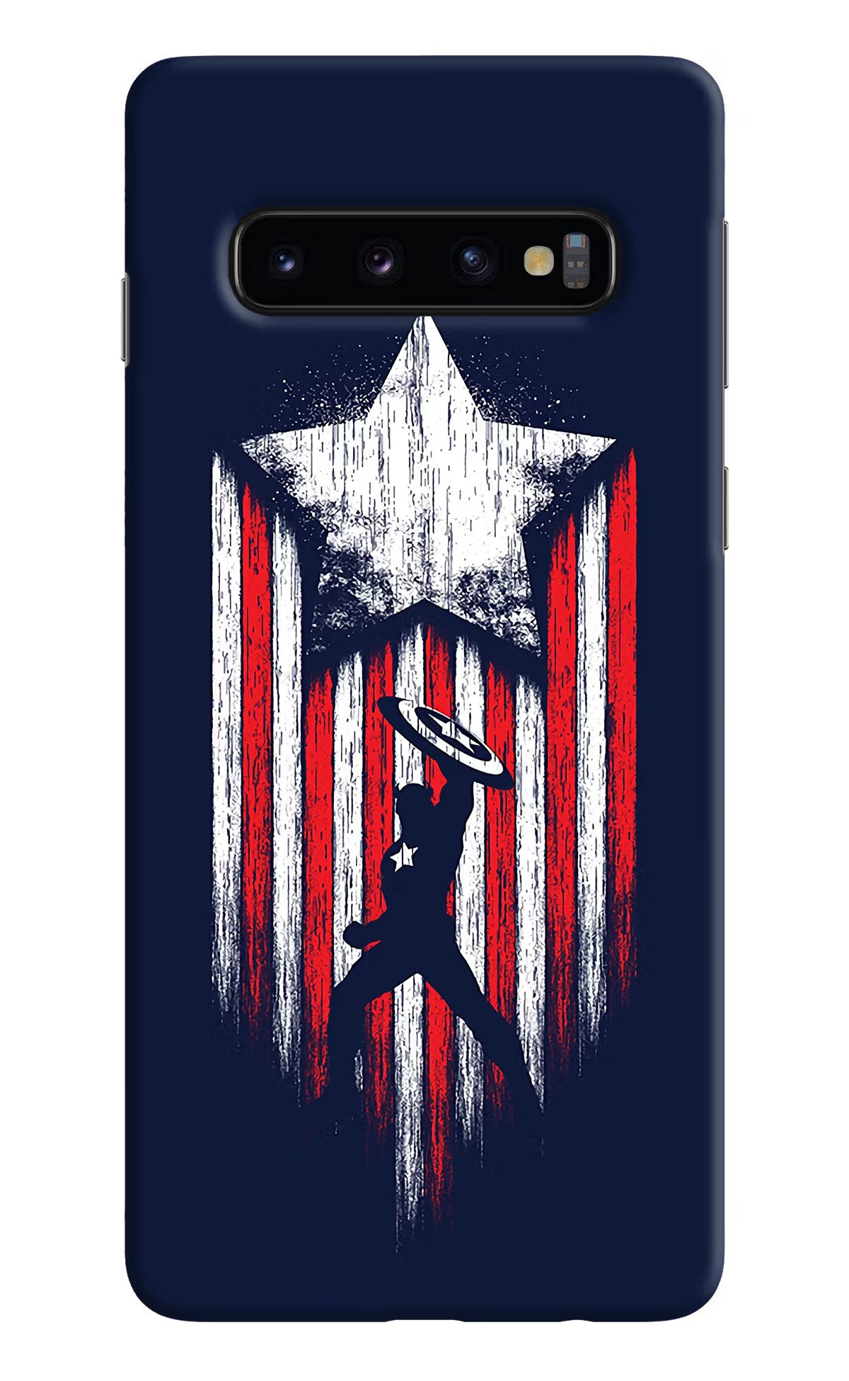 Captain America Marvel Art Samsung S10 Hard Case Back Cover by Casekaro