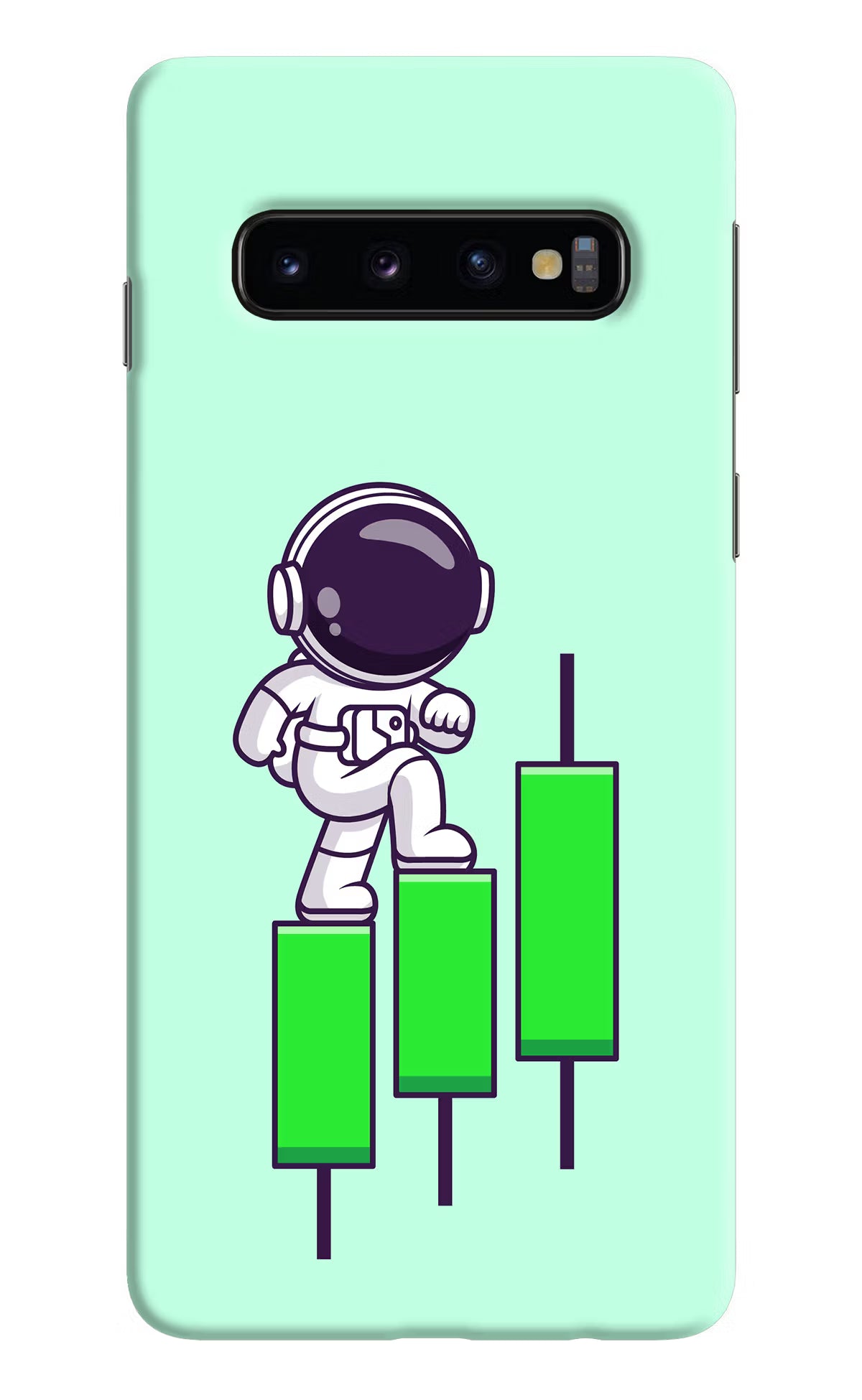 Astronaut Trader Samsung S10 Hard Case Back Cover by Casekaro