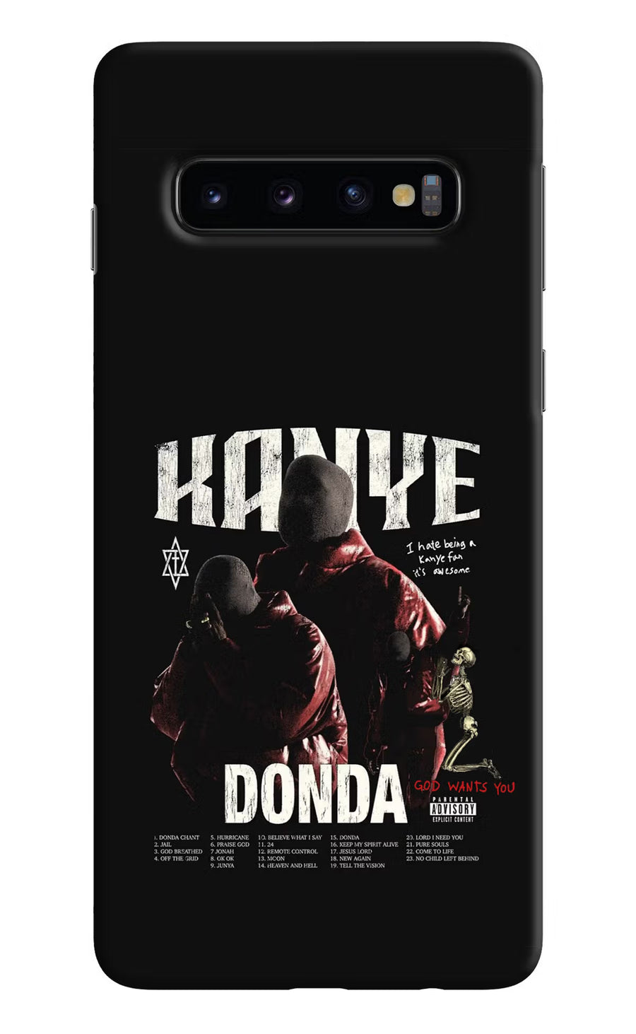 Donda Kanye West Samsung S10 Back Cover, Hard case