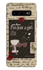 I am just a girl Samsung S10 Hard Case Back Cover by Casekaro