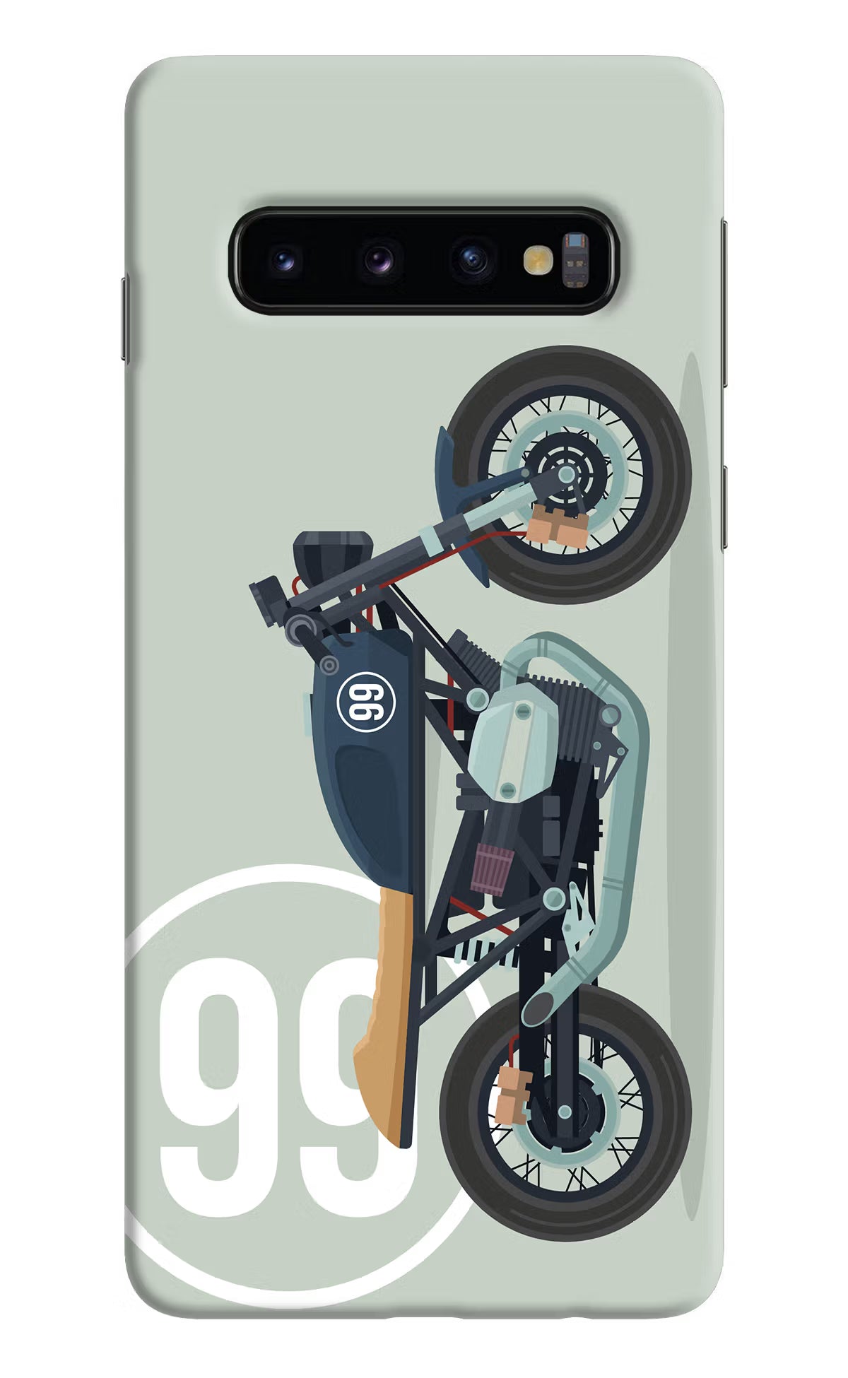 Classic Cafe Racer 99 Samsung S10 Hard Case Back Cover by Casekaro
