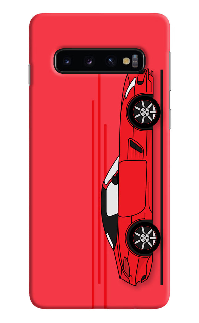 Red Velocity Samsung S10 Hard Case Back Cover by Casekaro