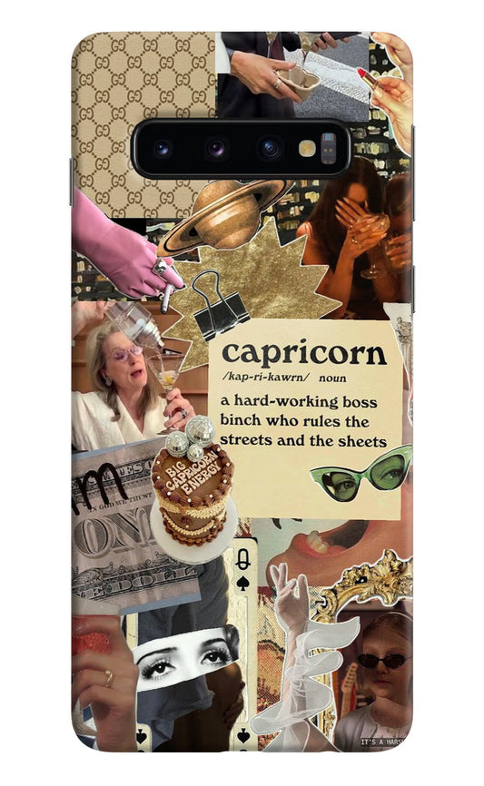 Capricorn Zodiac Samsung S10 Hard Case Back Cover by Casekaro