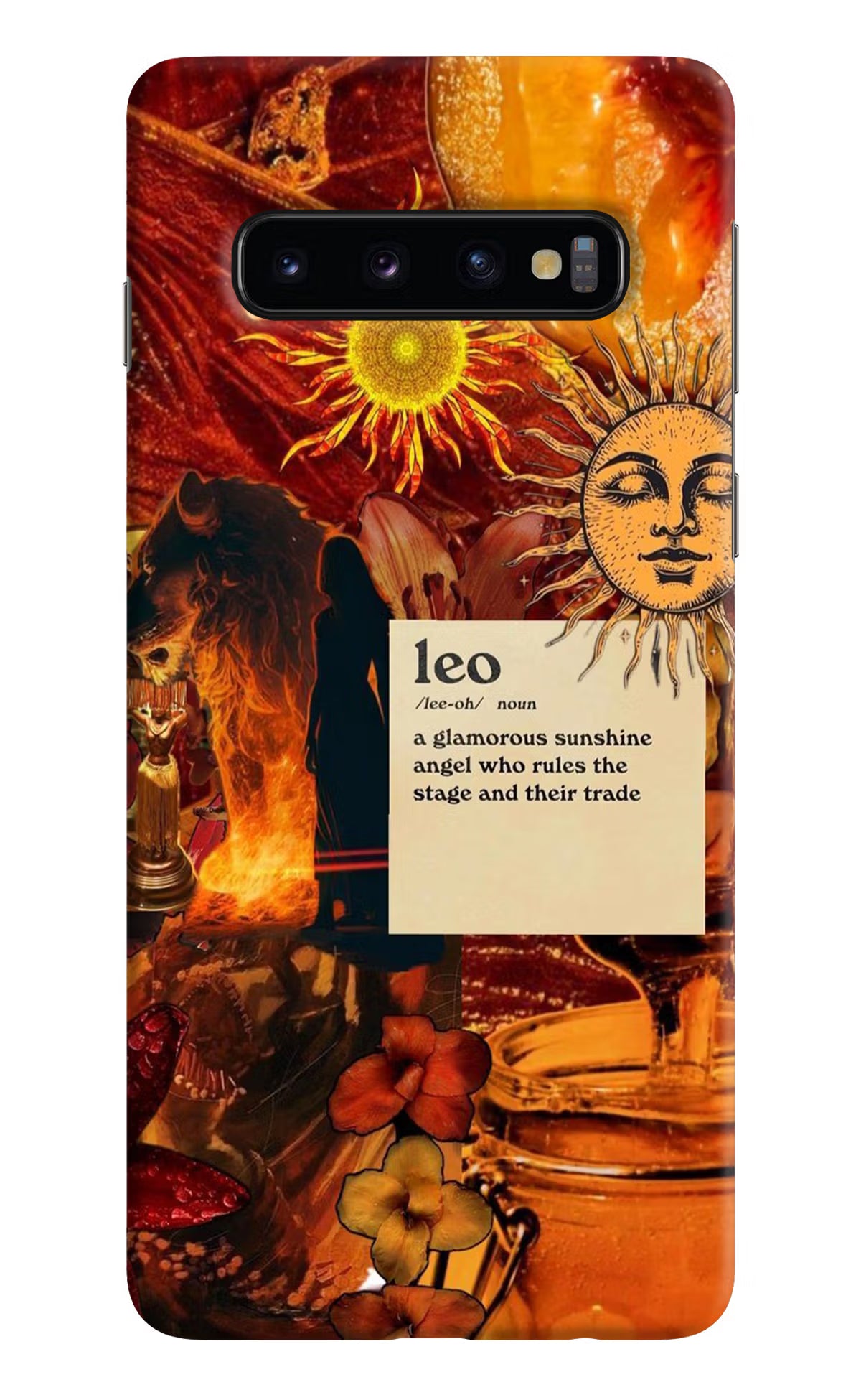 Leo Zodiac Samsung S10 Hard Case Back Cover by Casekaro