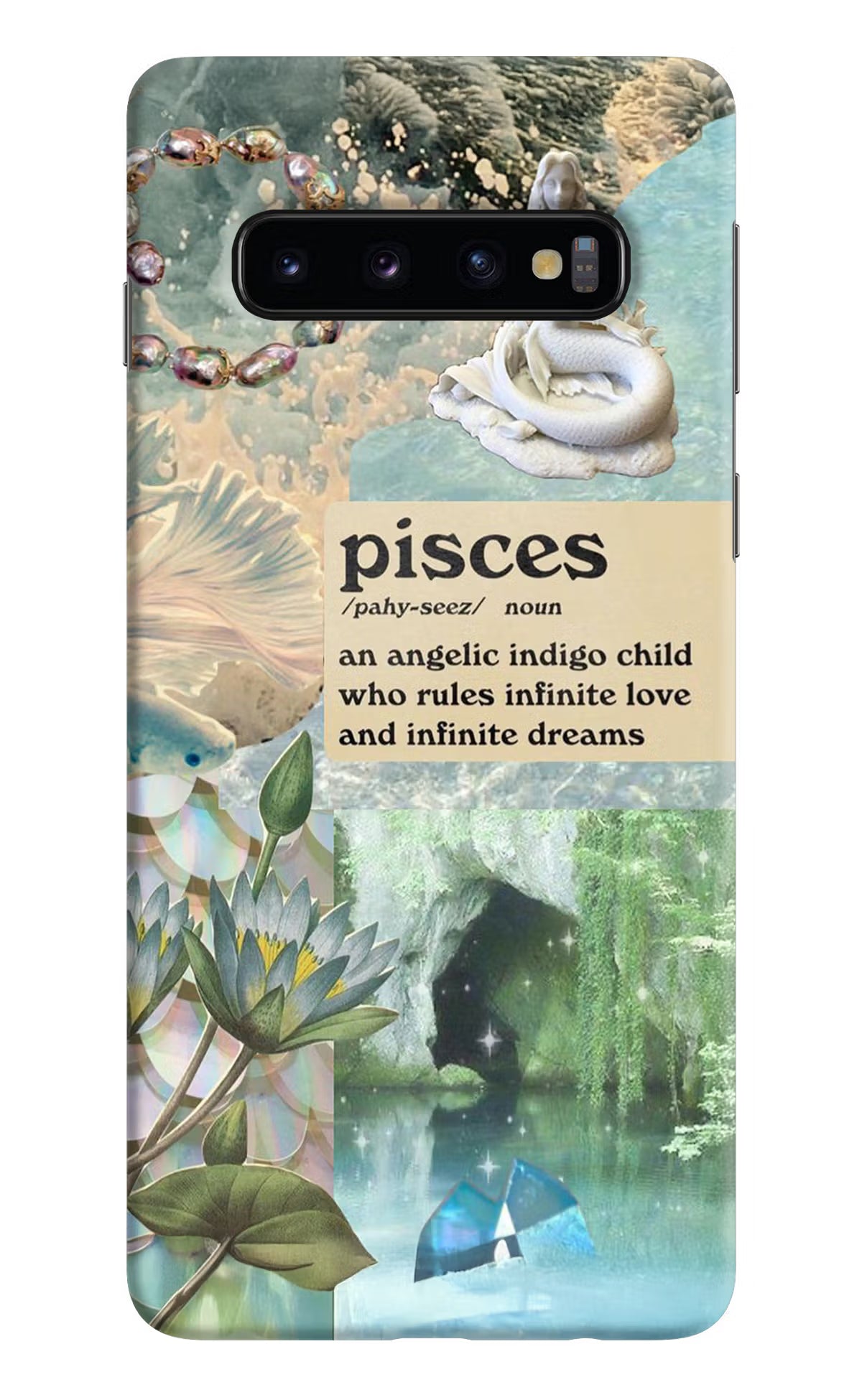 Pisces Zodiac Samsung S10 Hard Case Back Cover by Casekaro