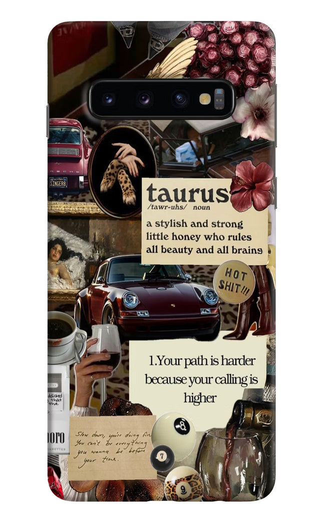 Taurus Zodiac Samsung S10 Hard Case Back Cover by Casekaro
