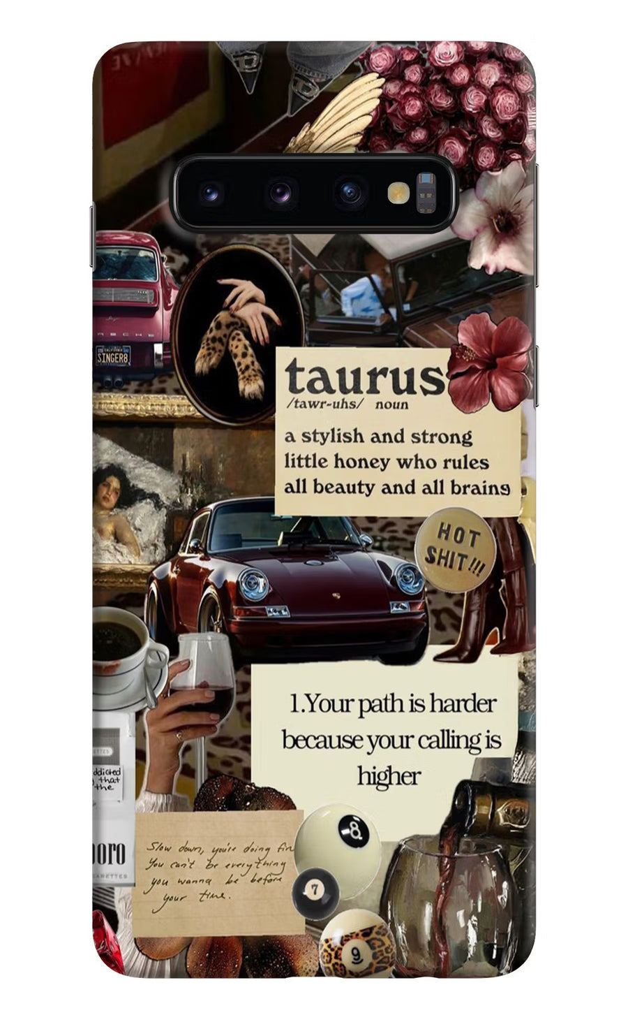 Taurus Zodiac Samsung S10 Back Cover, Hard case