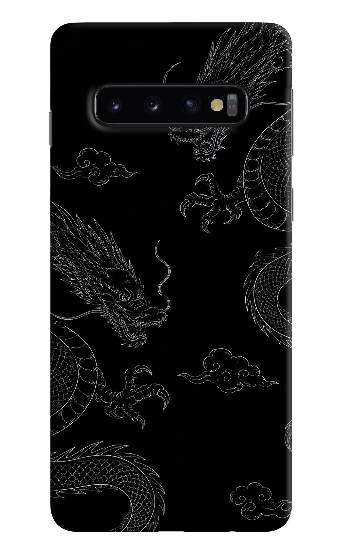 Twin Dragons Samsung S10 Hard Case Back Cover by Casekaro