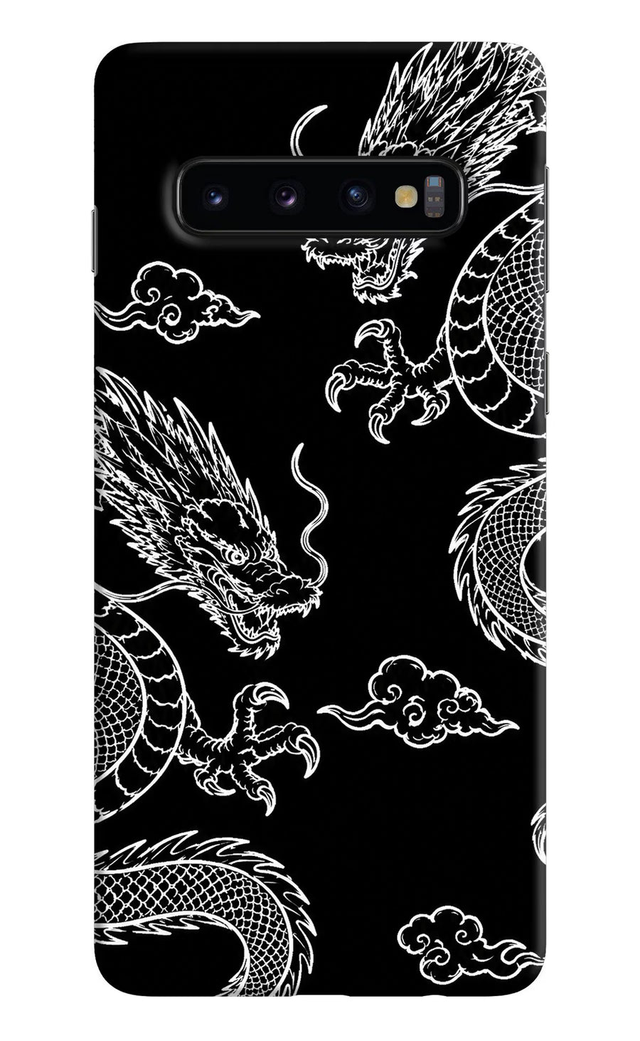 Twin Dragons Samsung S10 Back Cover, Hard case