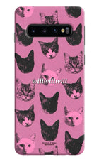 Pink Cats Samsung S10 Hard Case Back Cover by Casekaro