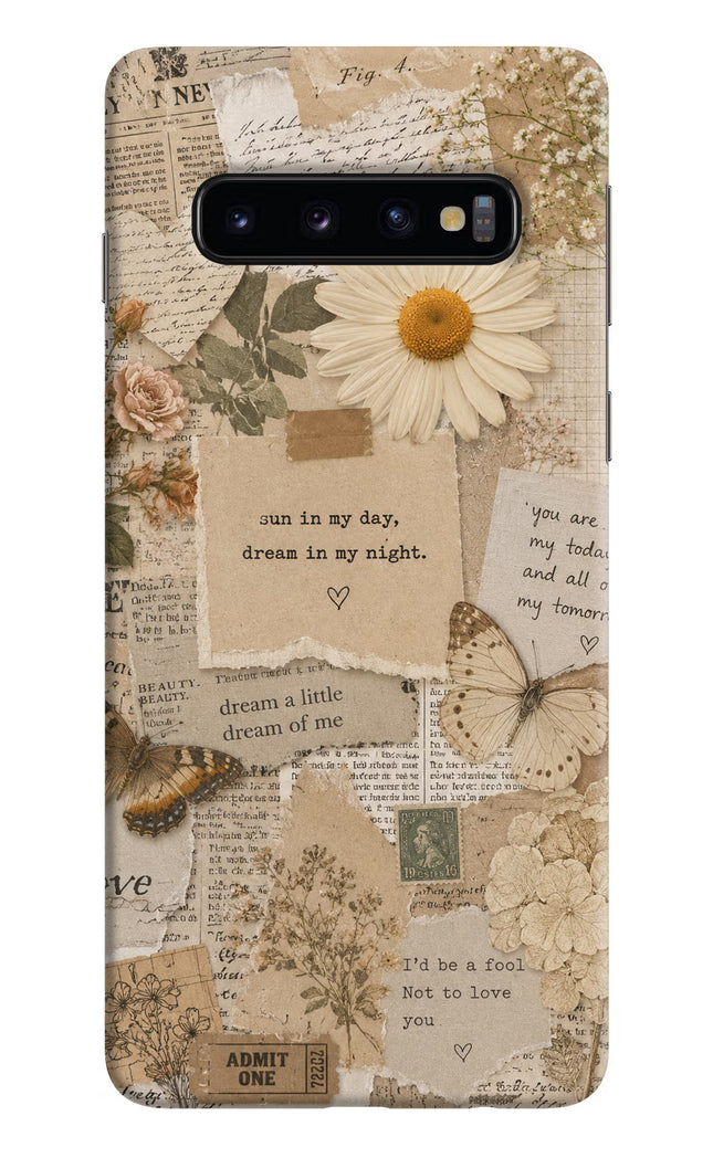 Vintage case Samsung S10 Hard Case Back Cover by Casekaro