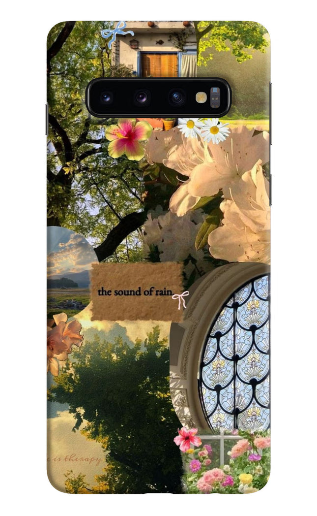 Rain Samsung S10 Hard Case Back Cover by Casekaro