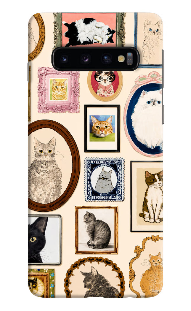 Mirror Cats Samsung S10 Hard Case Back Cover by Casekaro