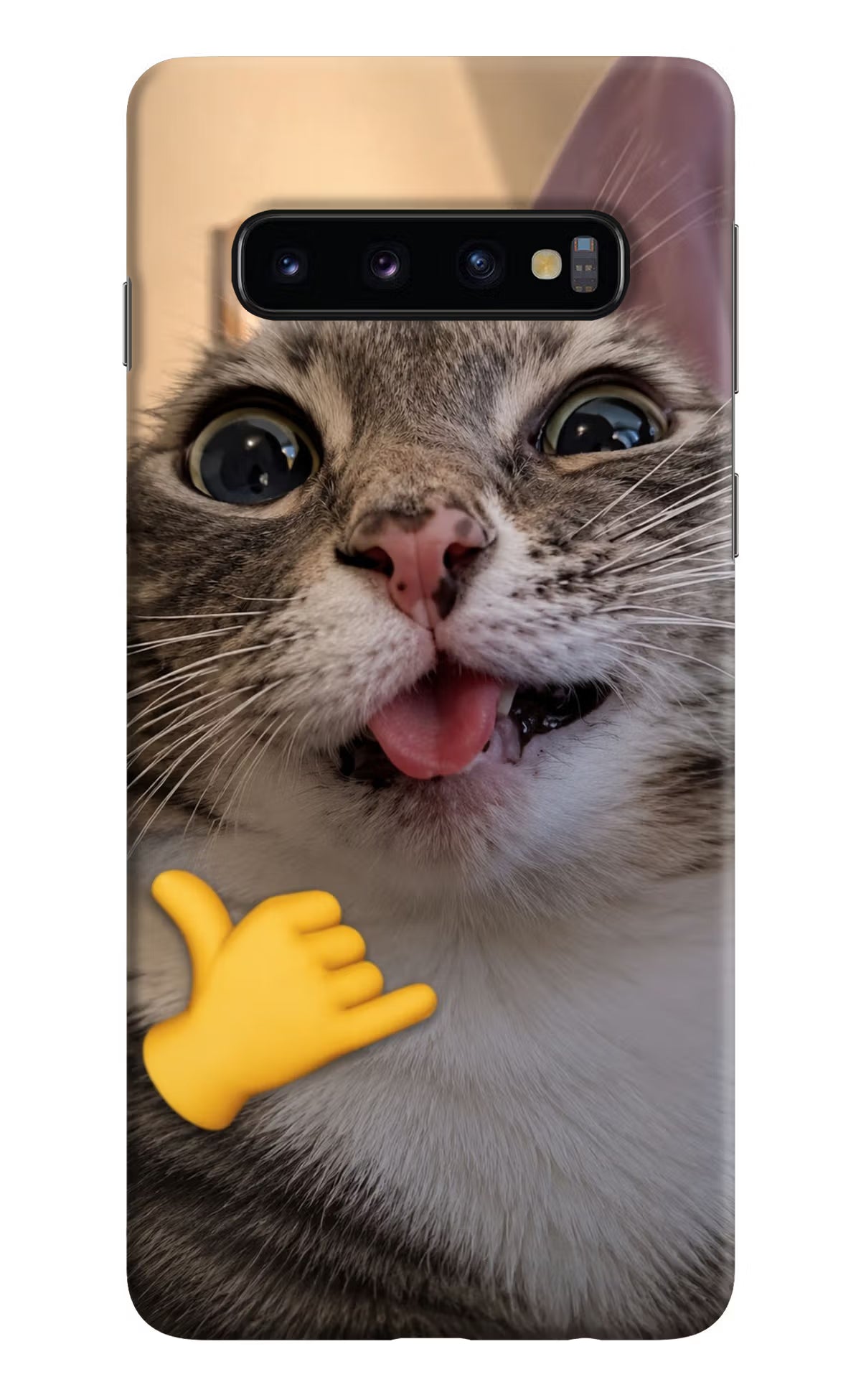 Silly Cat Call Samsung S10 Back Cover