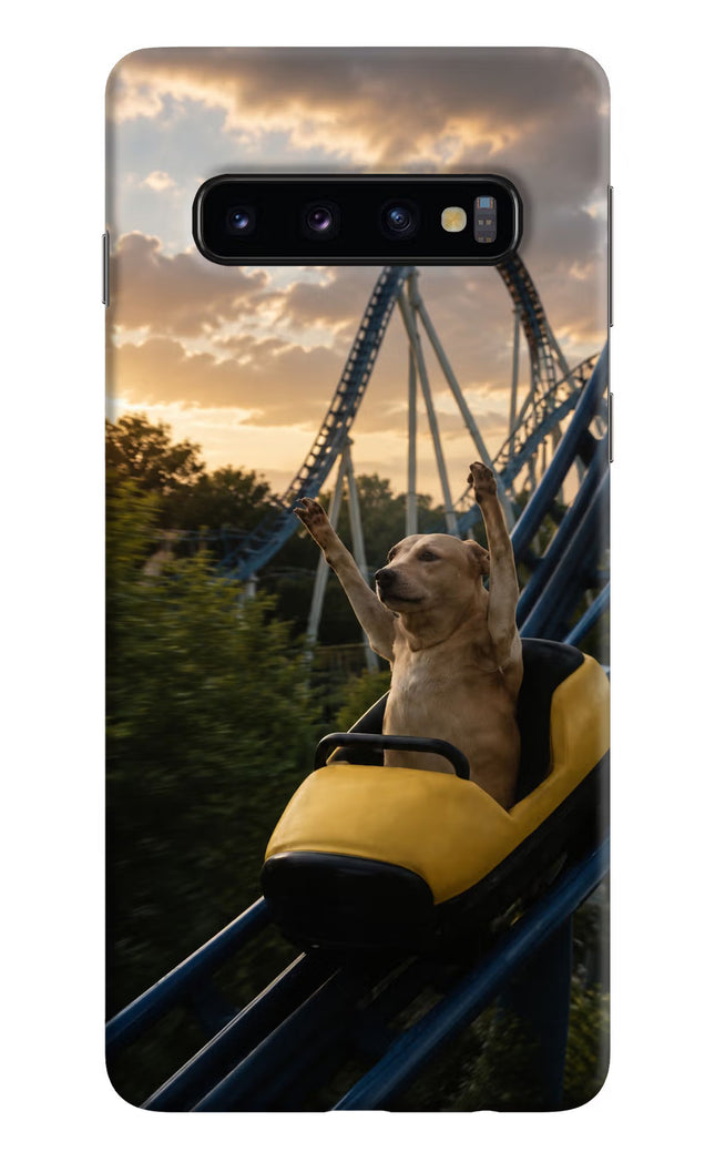 Rollercoaster Dog Samsung S10 Hard Case Back Cover by Casekaro