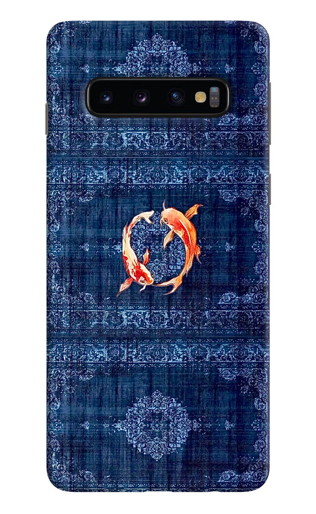 Koi Blue Samsung S10 Hard Case Back Cover by Casekaro
