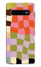 Wavy Grid Samsung S10 Hard Case Back Cover by Casekaro