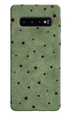 Green Stars Samsung S10 Hard Case Back Cover by Casekaro