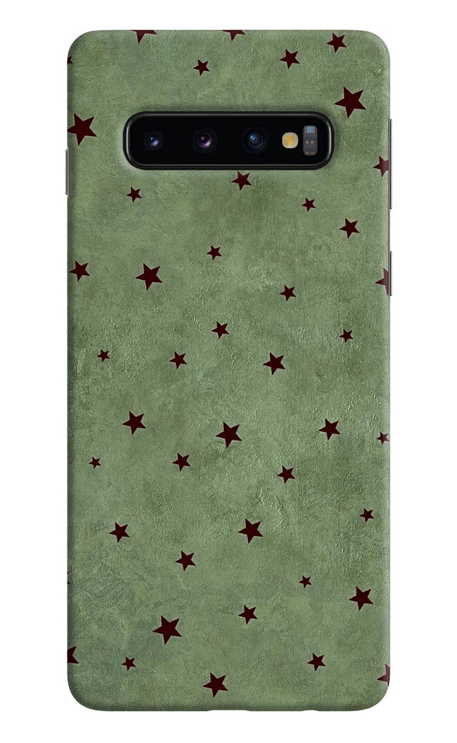 Green Stars Samsung S10 Hard Case Back Cover by Casekaro