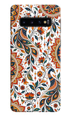 White Mayura Samsung S10 Back Cover