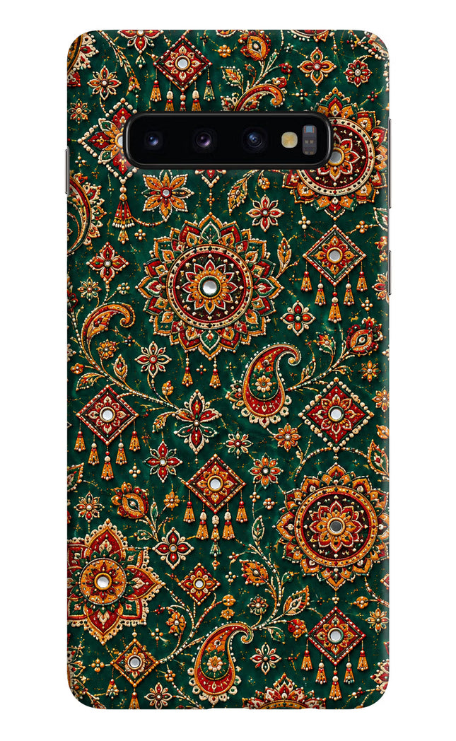 Green Pataka Samsung S10 Hard Case Back Cover by Casekaro