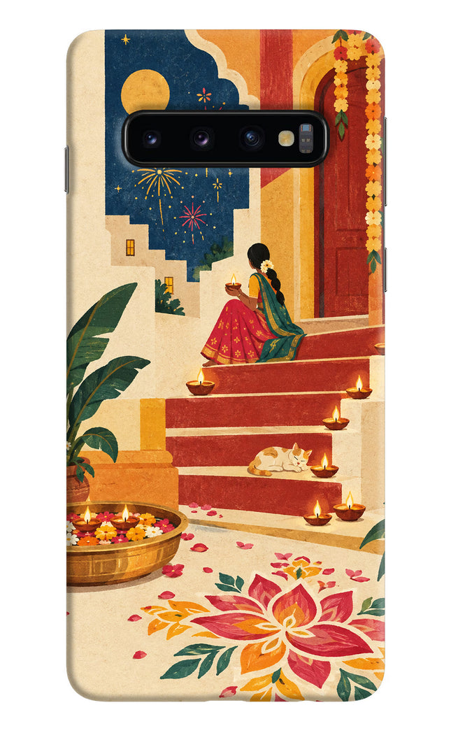 Diwali Rangoli Samsung S10 Back Cover
