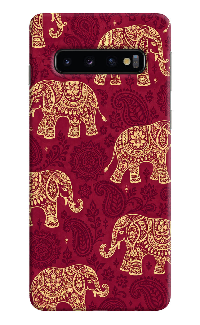 Maroon Elephant Samsung S10 Back Cover