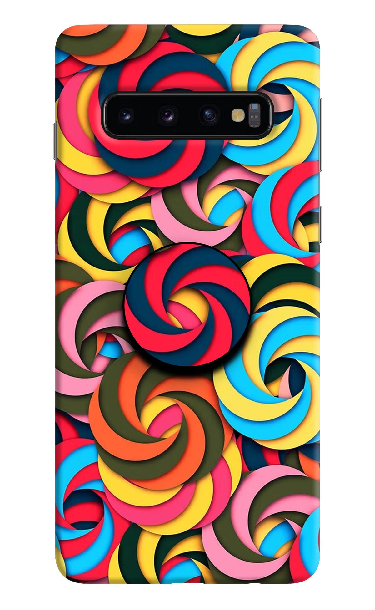 Spiral Pattern Samsung S10 Pop Case by Casekaro
