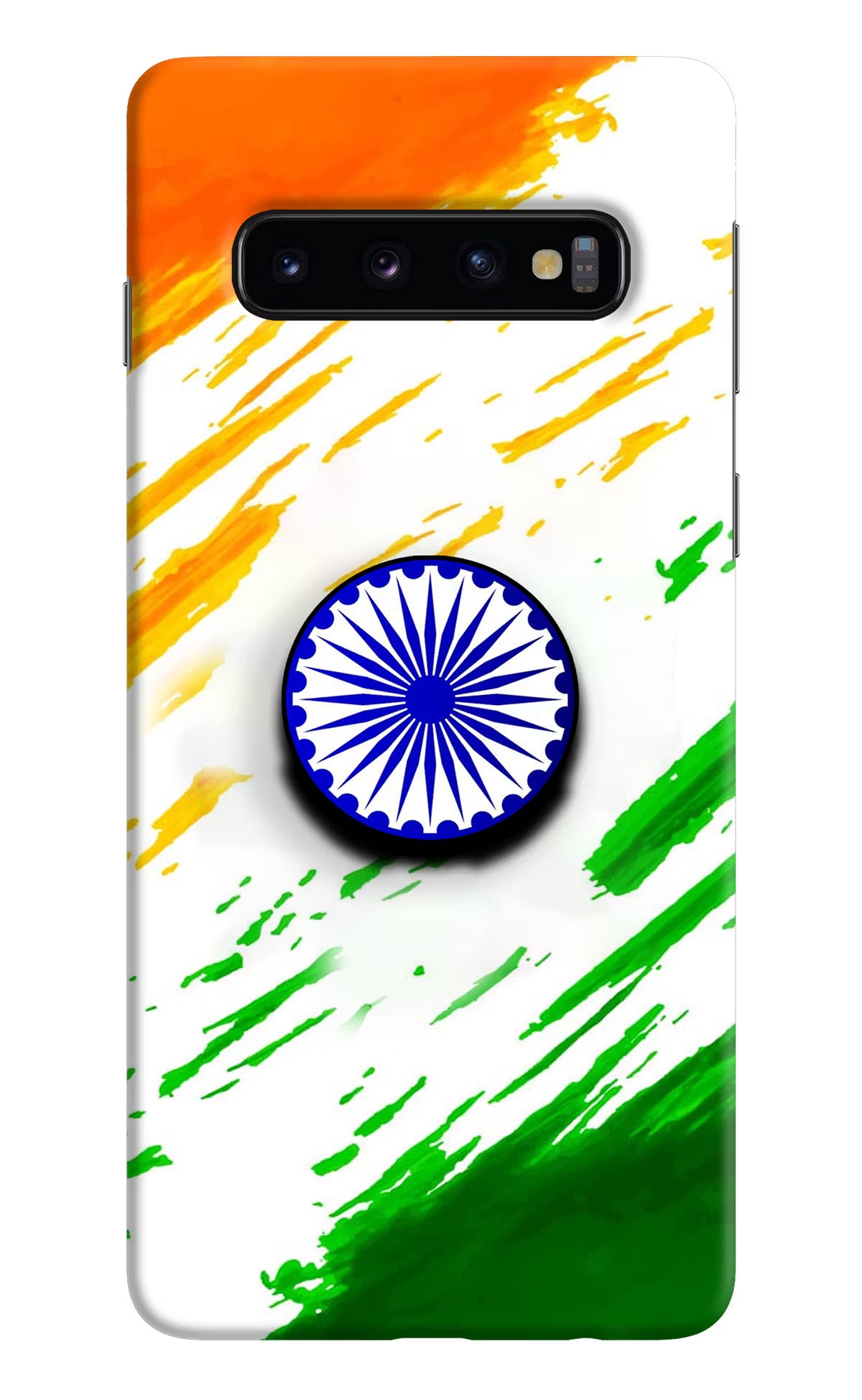 Indian Flag Ashoka Chakra Samsung S10 Pop Case by Casekaro