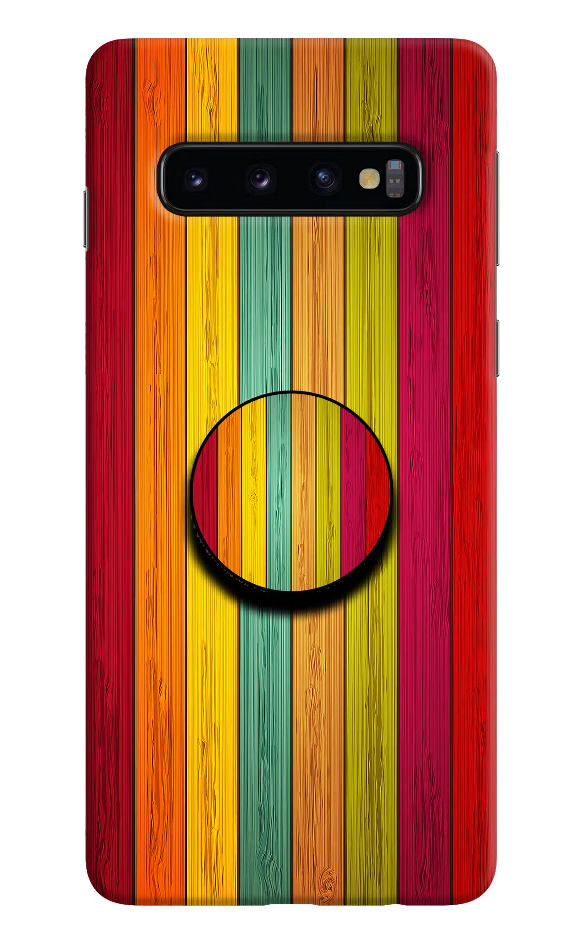 Multicolor Wooden Samsung S10 Pop Case by Casekaro
