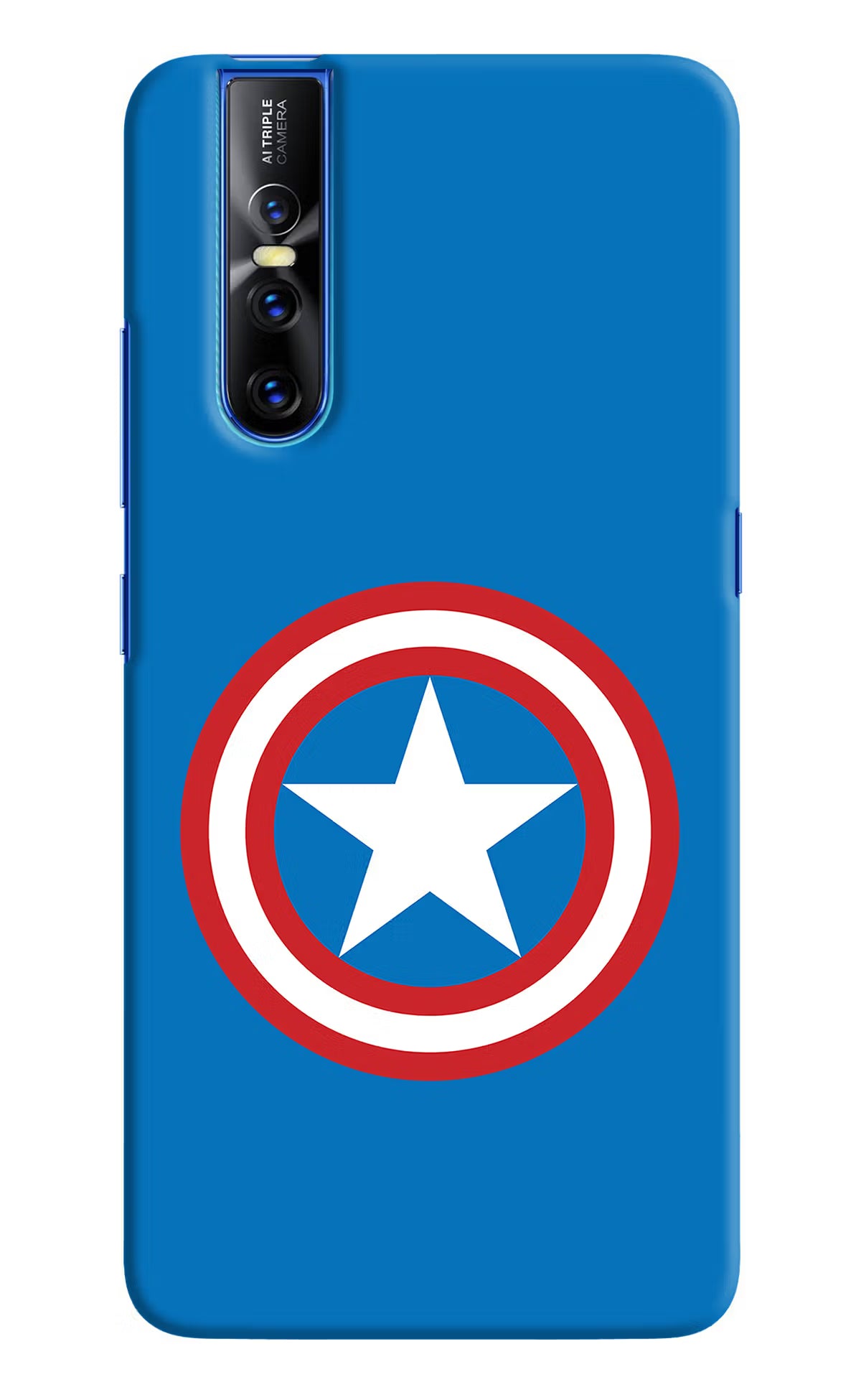 Captain America Logo Vivo V15 Pro Hard Case Back Cover by Casekaro