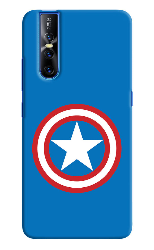 Captain America Logo Vivo V15 Pro Hard Case Back Cover by Casekaro