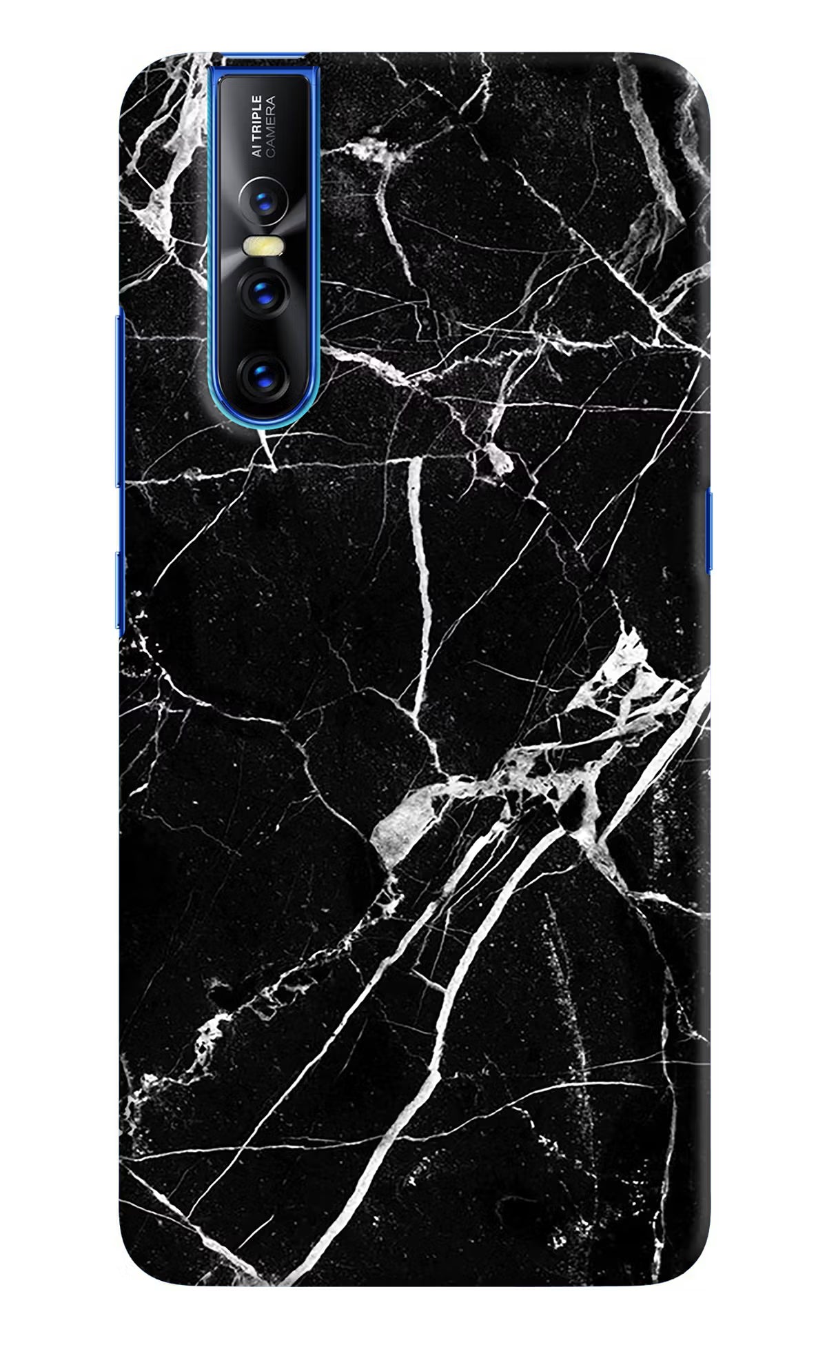 Black Marble Pattern Vivo V15 Pro Hard Case Back Cover by Casekaro
