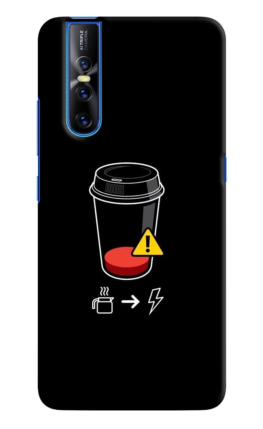 Coffee Vivo V15 Pro Back Cover, Hard case