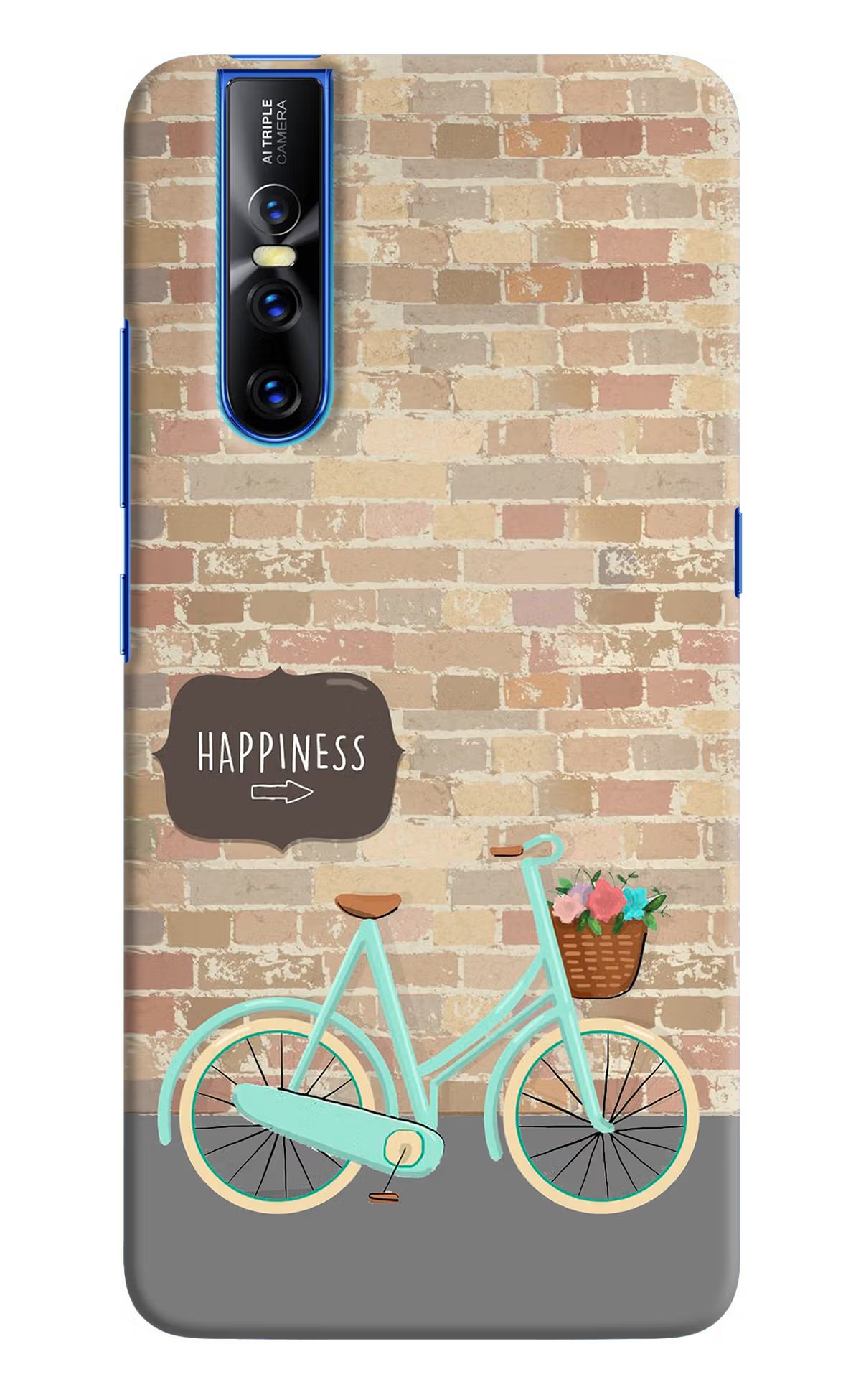 Happiness Artwork Vivo V15 Pro Hard Case Back Cover by Casekaro