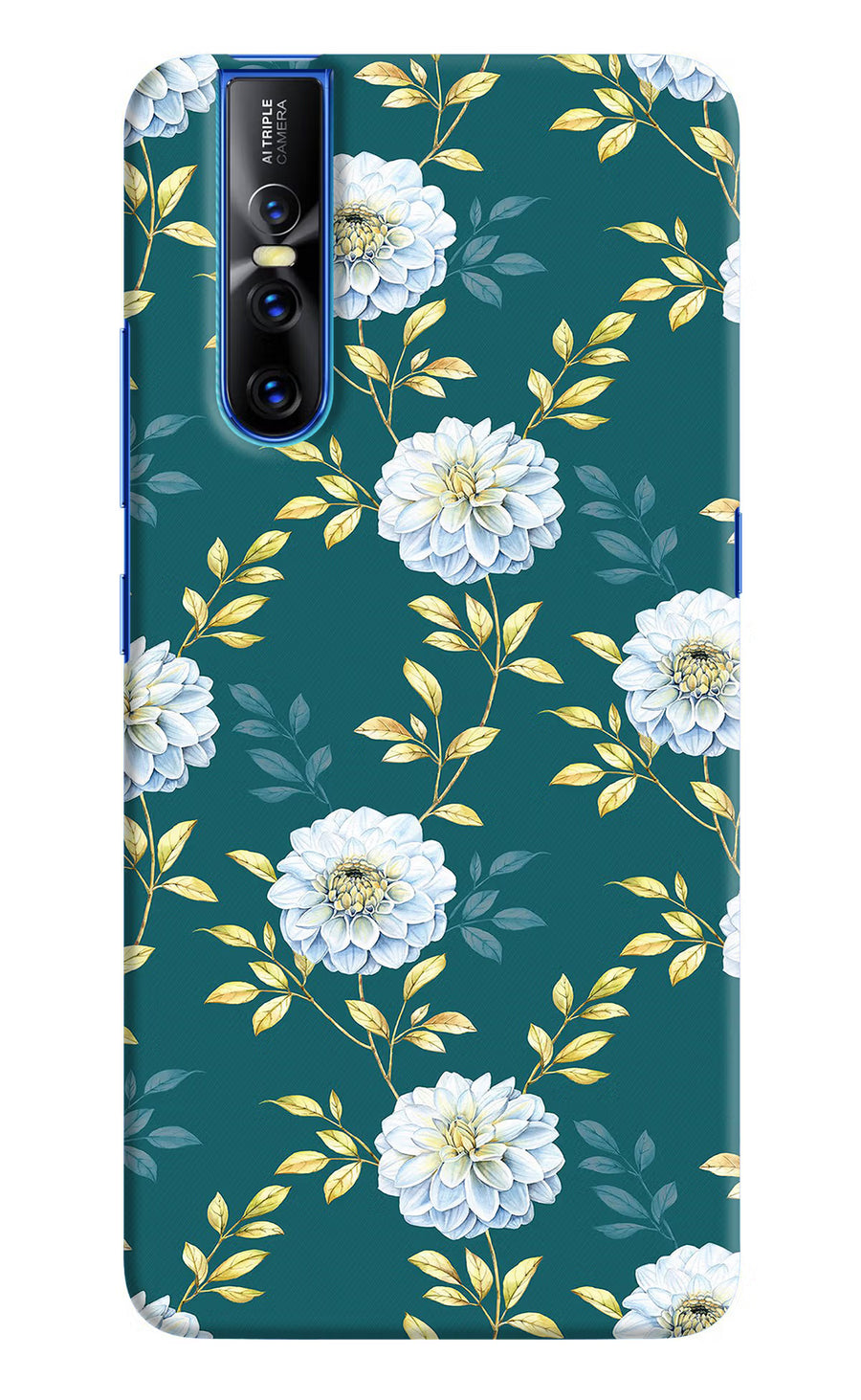Flowers Vivo V15 Pro Back Cover, Hard case