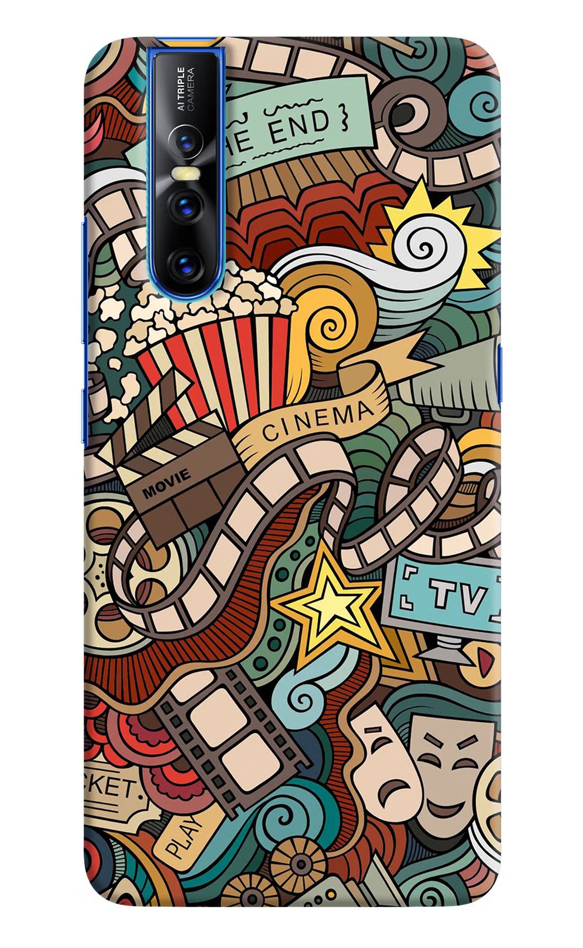 Cinema Abstract Vivo V15 Pro Hard Case Back Cover by Casekaro