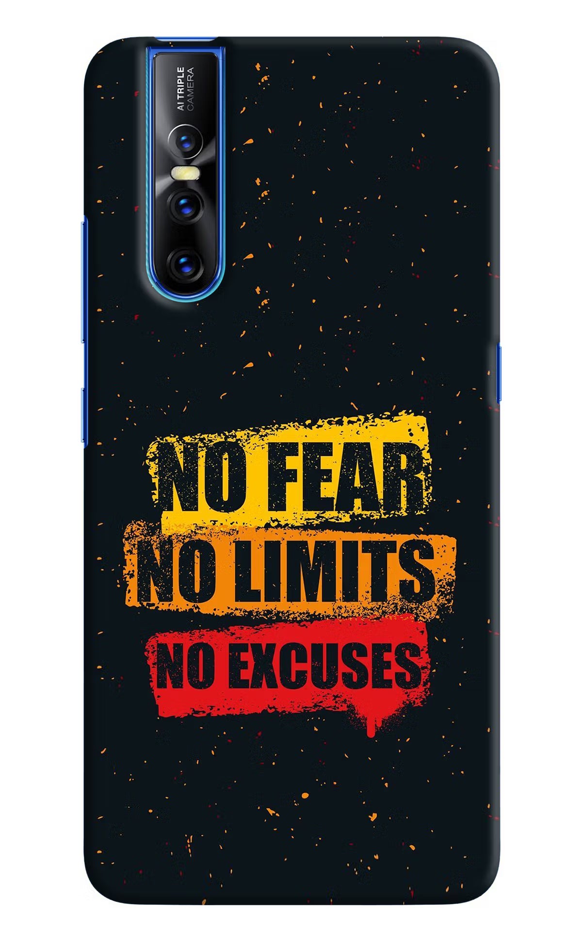 No Fear No Limits No Excuse Vivo V15 Pro Hard Case Back Cover by Casekaro