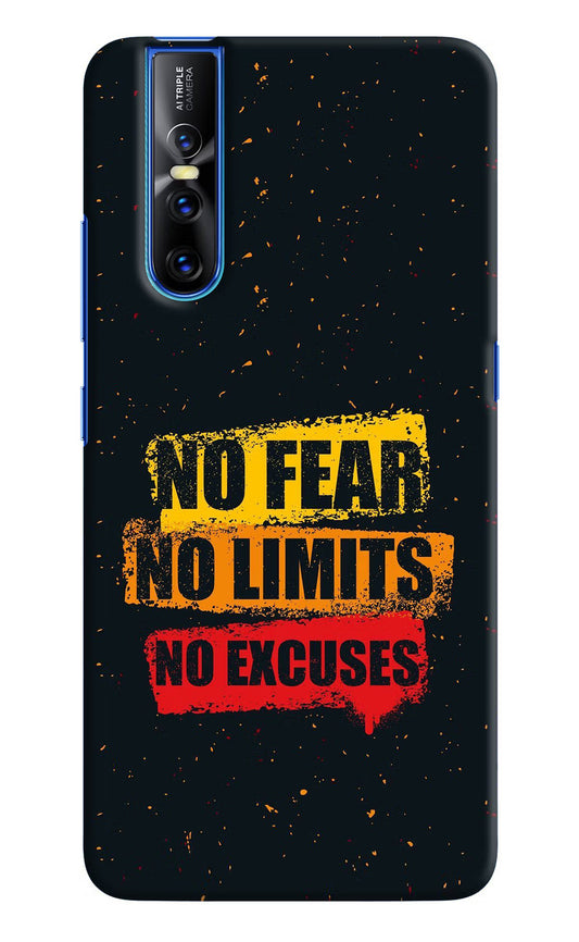 No Fear No Limits No Excuse Vivo V15 Pro Hard Case Back Cover by Casekaro