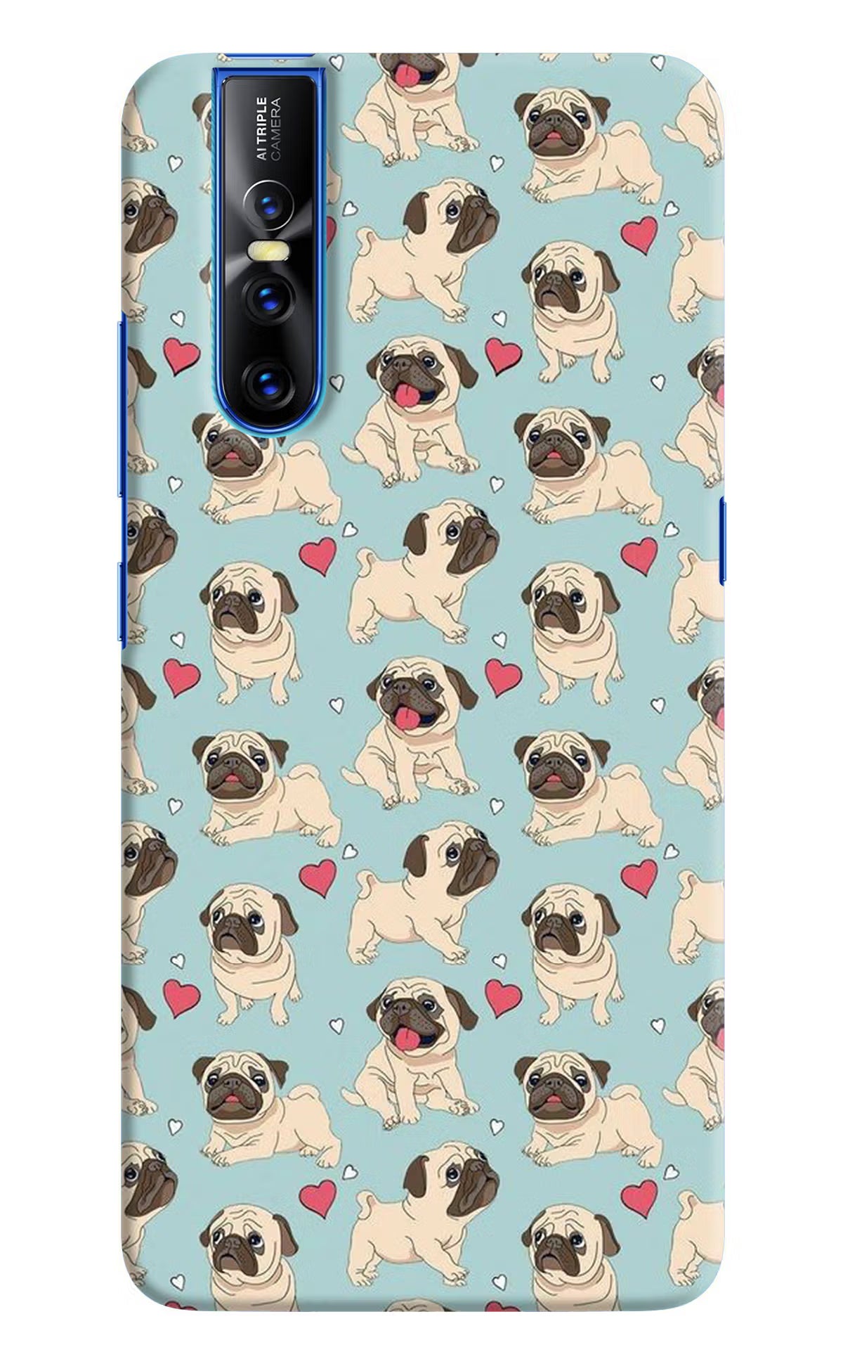 Pug Dog Vivo V15 Pro Hard Case Back Cover by Casekaro