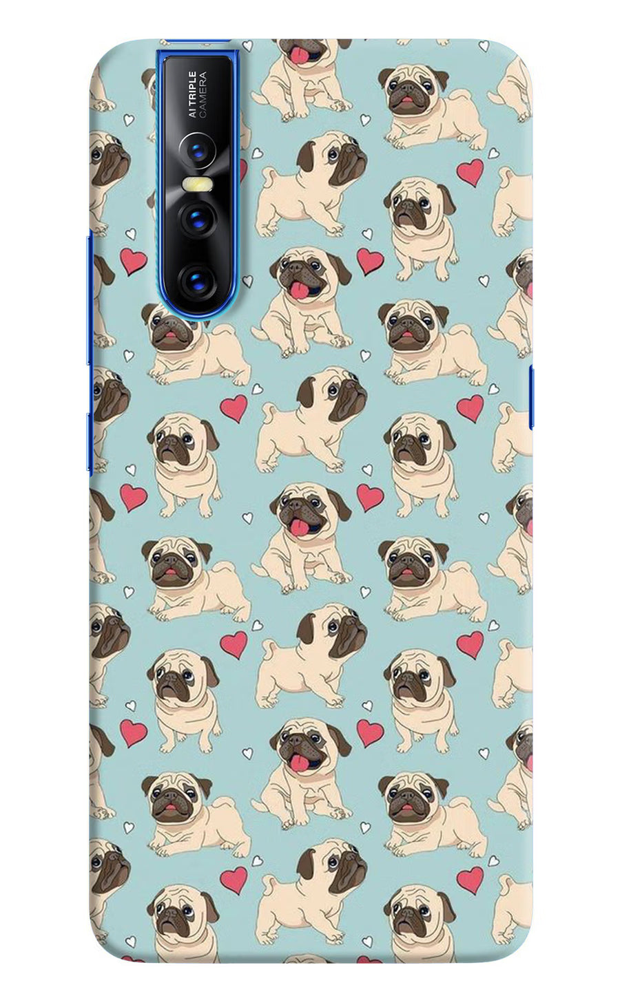 Pug Dog Vivo V15 Pro Back Cover, Hard case