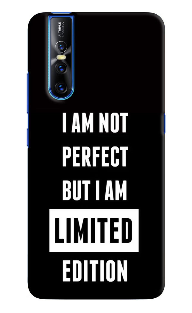 I Am Not Perfect But I Am Limited Edition Vivo V15 Pro Hard Case Back Cover by Casekaro