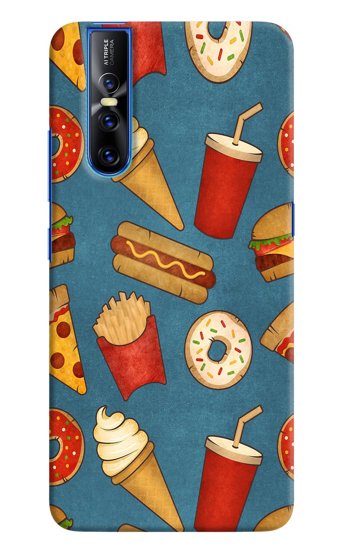 Foodie Vivo V15 Pro Hard Case Back Cover by Casekaro