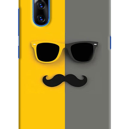 Sunglasses with Mustache Vivo V15 Pro Hard Case Back Cover by Casekaro