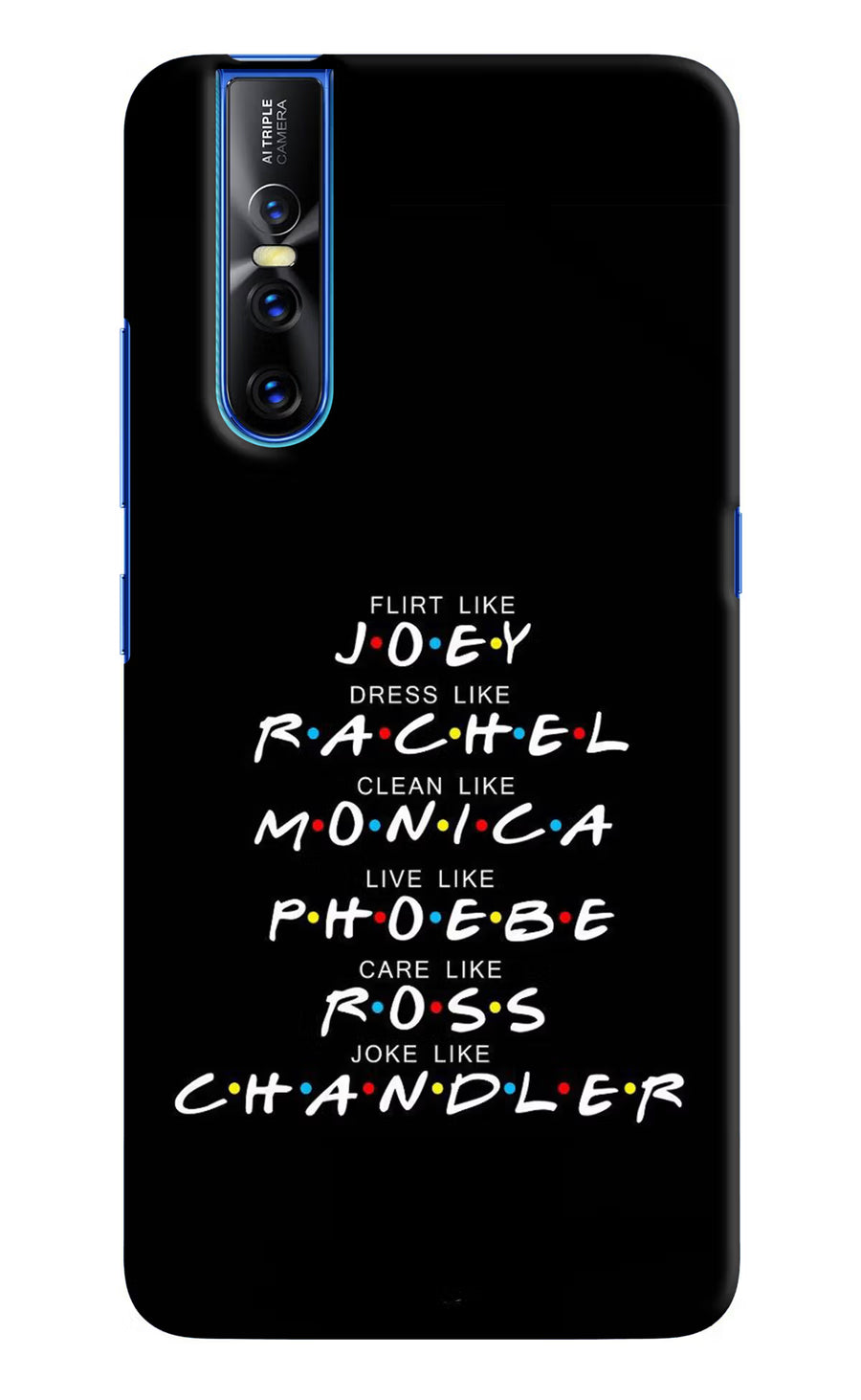 FRIENDS Character Vivo V15 Pro Back Cover, Hard case