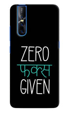 Zero Fucks Given Vivo V15 Pro Hard Case Back Cover by Casekaro