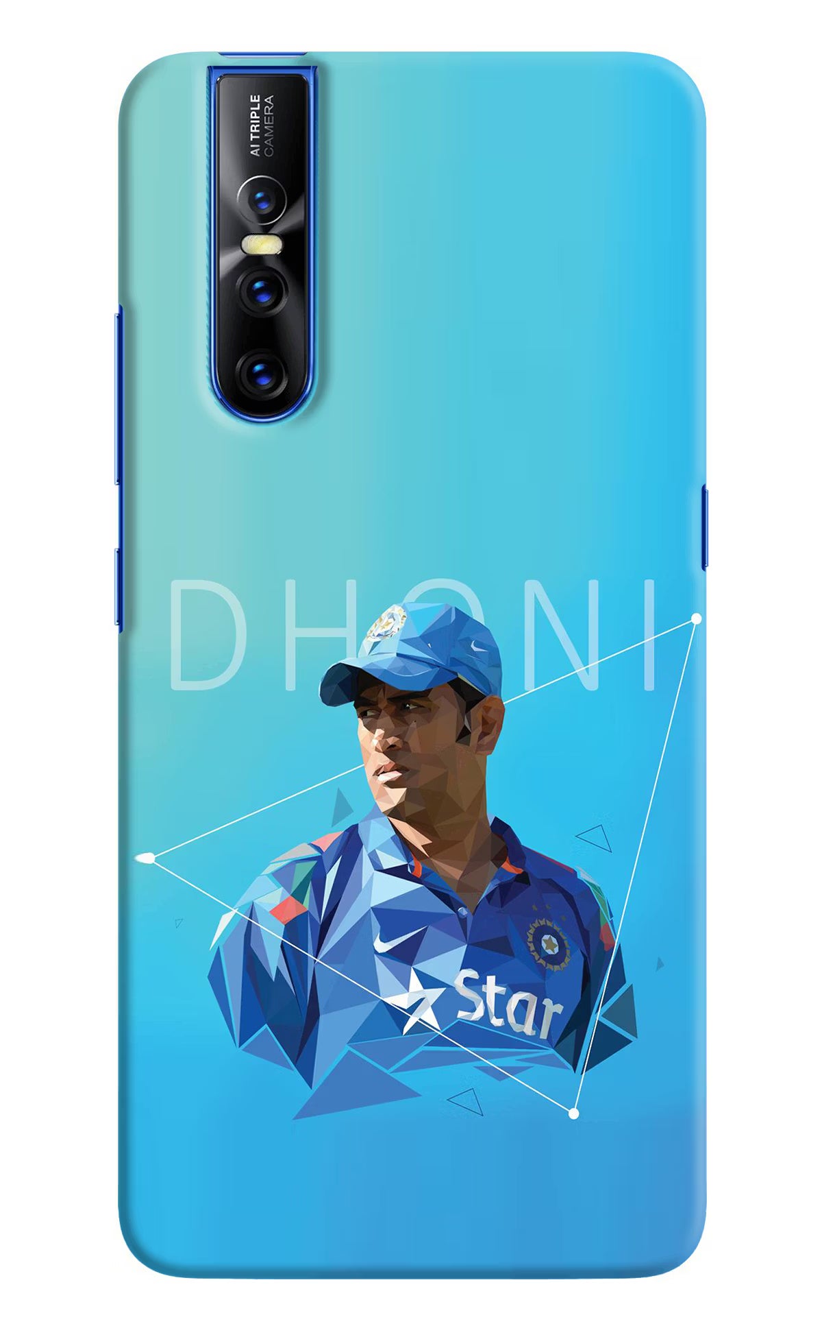 Dhoni Artwork Vivo V15 Pro Hard Case Back Cover by Casekaro